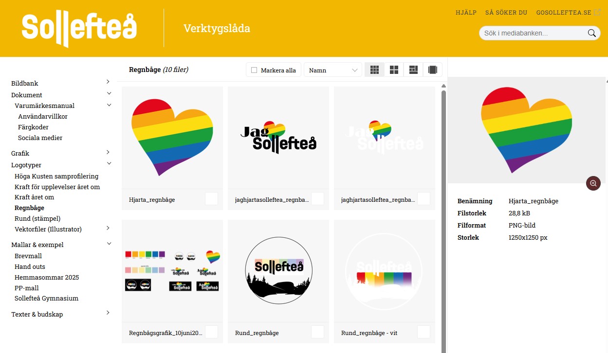 Verktygslåda - exempel på regnbågs/pride-grafik