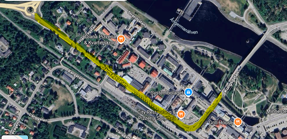 Järnvägsgatan karta