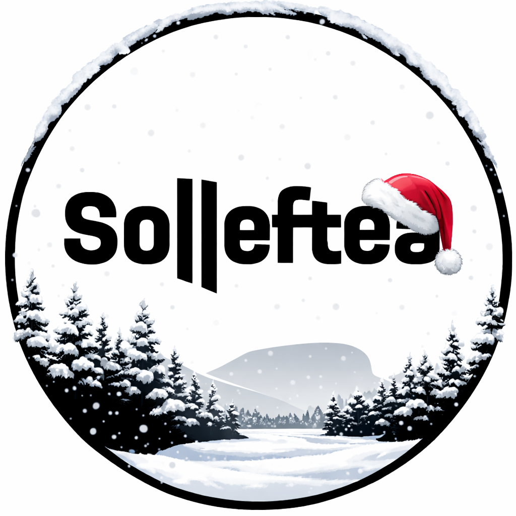 God jul - logotyp med snö, Sollefteå platslogotyp