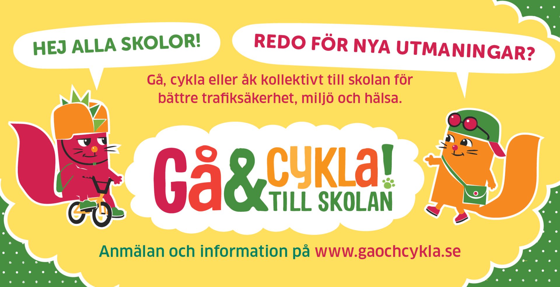 Gå och cykla till skolan