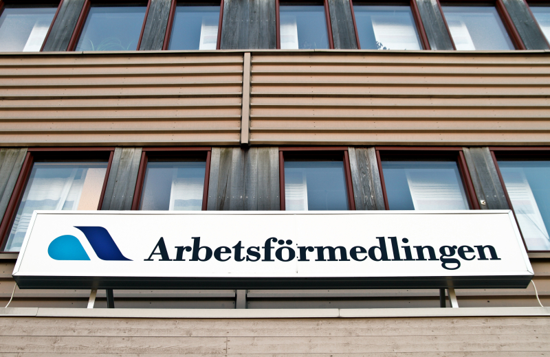 Arbetsförmedlingen skylt
