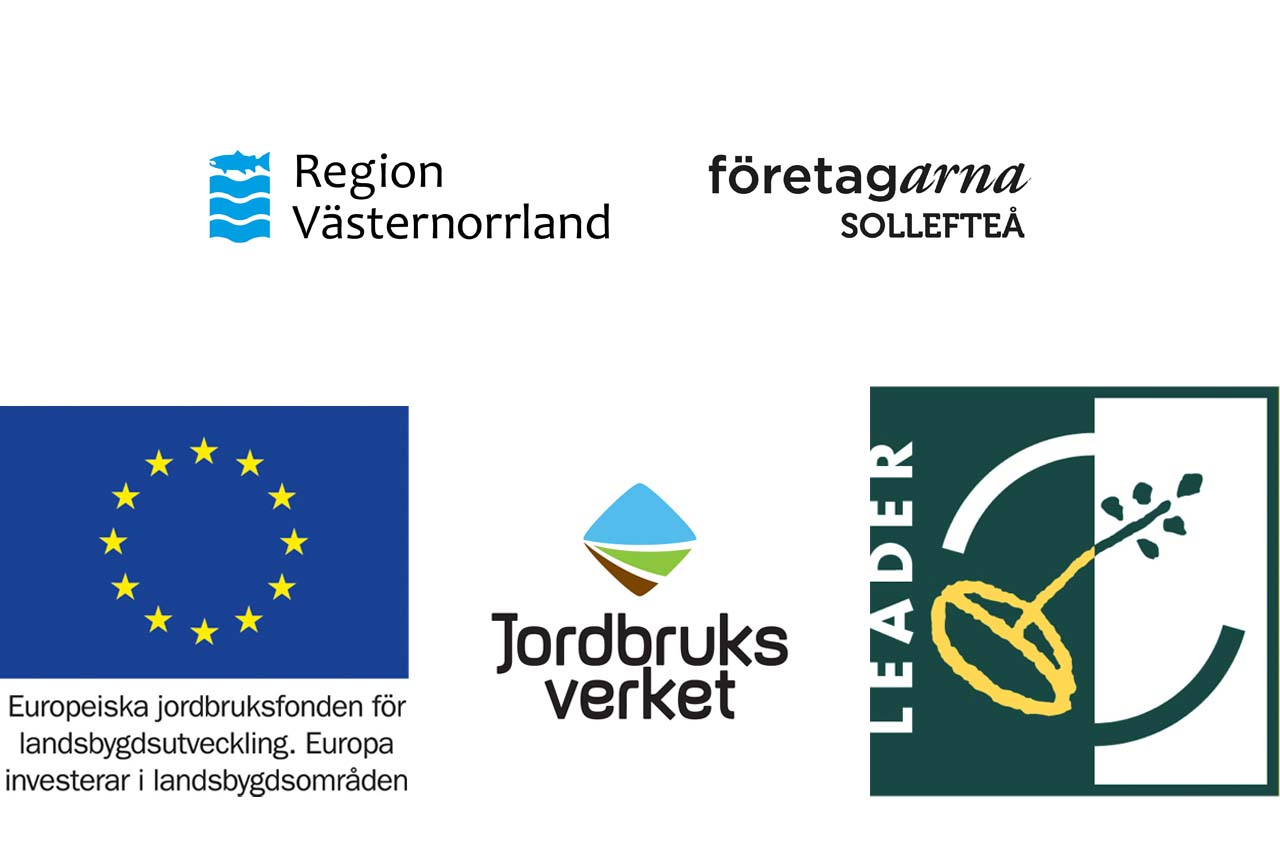 RVN, Företagarna Sollefteå, EU jordbruksfonden, Tordbruks verket och Leader loggor